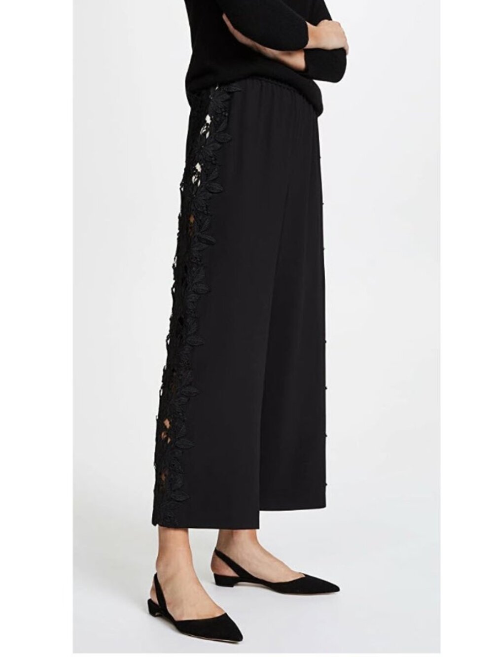 Alice + Olivia Benny Cutout Cropped Pants Sz XS/P